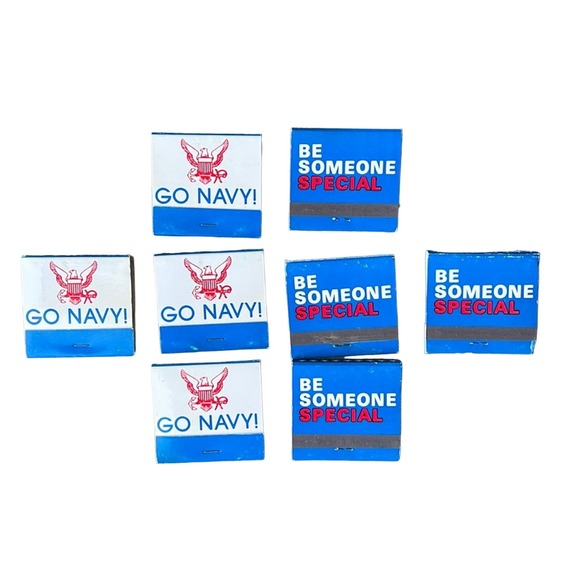 Vintage Go Navy Be Someone Special Military Slogan Matchbooks Lot - Picture 1 of 4
